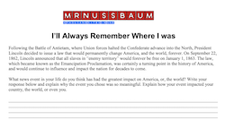 Emancipation Proclamation Activity