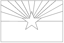Arizona Flag coloring