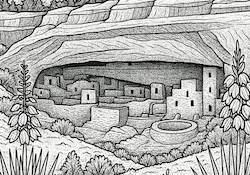 Mesa Verde National Park Coloring