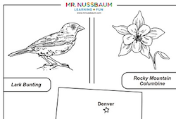 Colorado Symbols Coloring