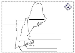 New England Outline Map