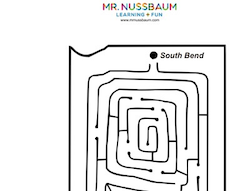 Indiana Printable Maze