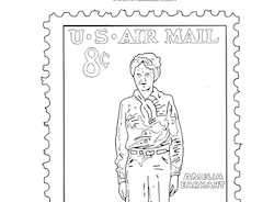 Amelia Earhart Coloring