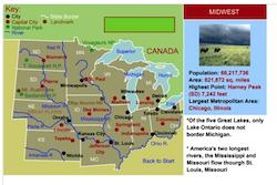 Midwestern States Interactive Map