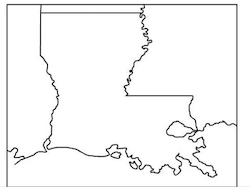 Louisiana Outline Map
