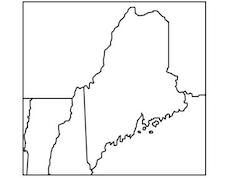 Maine Outline Map