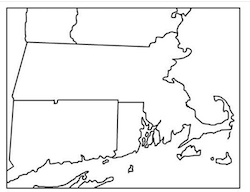Massachusetts Outline Map