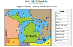 Michigan Label-me Map