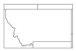 Montana Outline Map