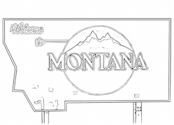 Welcome to Montana Highway Sign Coloring