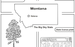 Montana Symbols Coloring