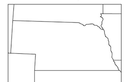 Nebraska Blank Map