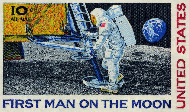 First Man on the Moon Stamp