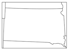 South Dakota Outline Map