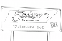 Welcome to Tennessee Highway Sign