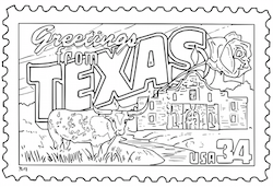 Texas Postage Stamp