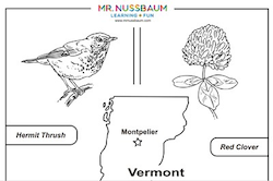 Vermont Symbols Coloring