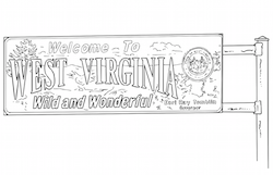 Welcome to West Virginia Highway Sign Coloring