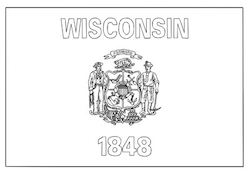 Wisconsin State Flag Coloring